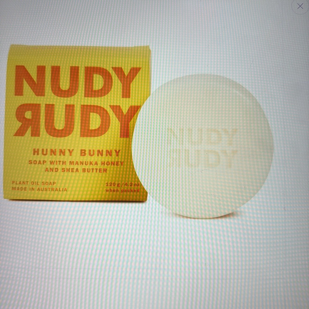 🍯🐰🍯 NUDY RUDY HUNNY BUNNY BAR SOAP PUCK 🍯🐰🍯 NWT 🍯🐰🍯